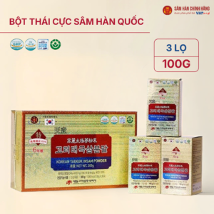 Bột Thái cực sâm Hàn Quốc (Korean Taekuk Insam Powder) 100g*3lọ/hộp