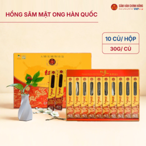 Hồng sâm mật ong Hàn Quốc (Honeyed Korean Red Ginseng) 30g*10 củ/hộp