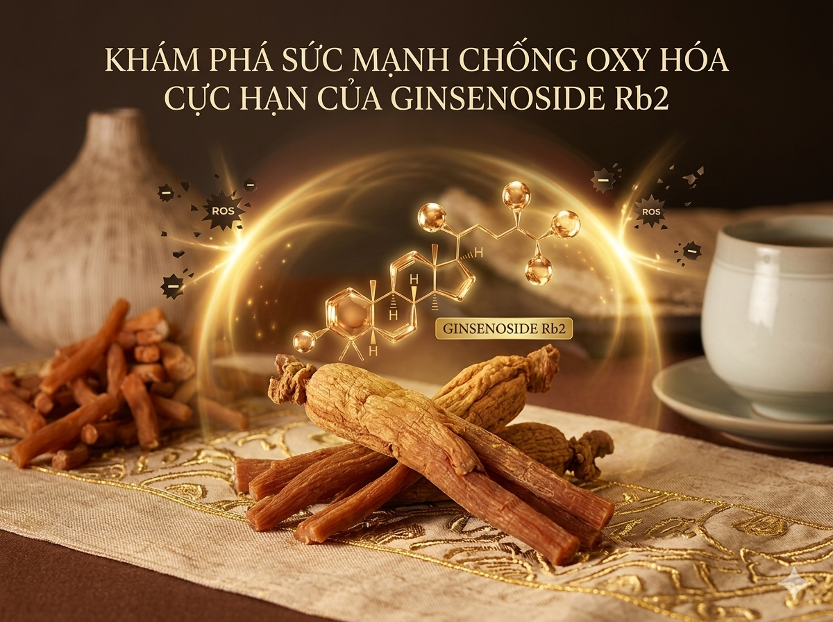 Ginsenoside Rb2 trong hồng sâm có nồng độ cao hơn và dễ hấp thụ hơn Ginsenoside Rb2 trong hồng sâm có nồng độ cao hơn và dễ hấp thụ hơn