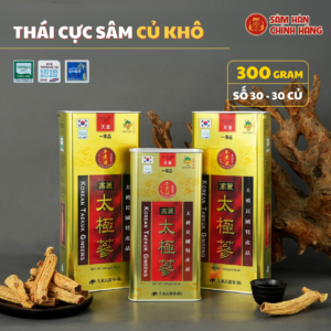 Thái Cực Sâm Củ Khô Daedong 300gr số 30 (30 củ) - VHP Ginseng