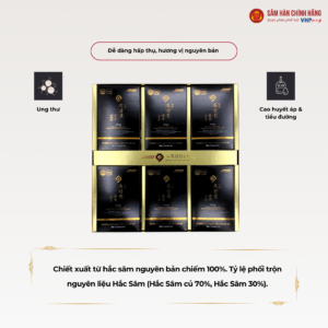 Nhân sâm triều tiên 54 Nước hắc sâm Hàn Quốc (Ginssen Black Ginseng Jin Sunsu) 60ml*30gói/hộp