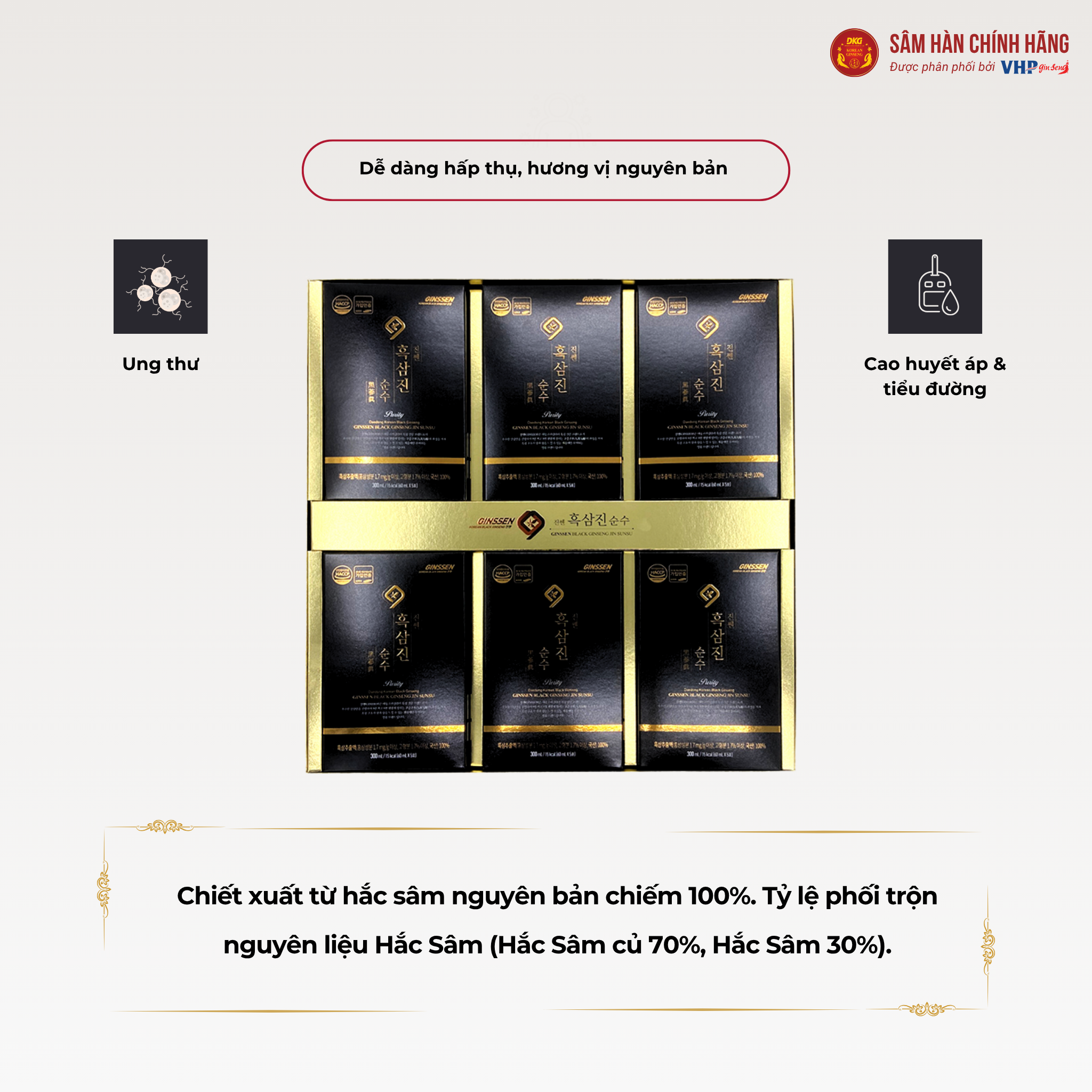 Nước hắc sâm Hàn Quốc (Ginssen Black Ginseng Jin Sunsu) 60ml*30gói/hộp 2 Nước hắc sâm Hàn Quốc (Ginssen Black Ginseng Jin Sunsu) 60ml*30gói/hộp