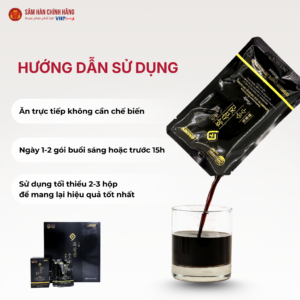 Nước hắc sâm Hàn Quốc (Ginssen Black Ginseng Jin Sunsu) 60ml*30gói/hộp 6 Nước hắc sâm Hàn Quốc (Ginssen Black Ginseng Jin Sunsu) 60ml*30gói/hộp