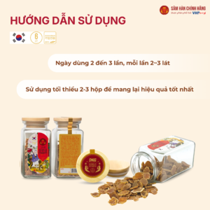 Hồng Sâm Hàn Quốc thái lát (Sliced Korean Red Ginseng) 100g*3 lọ