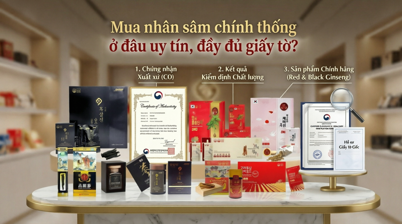 Mua nhân sâm chính thống ở đâu uy tín, đầy đủ giấy tờ?